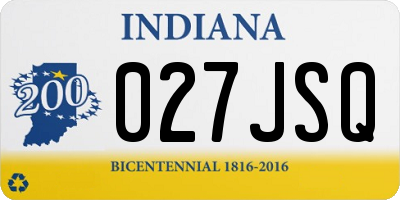 IN license plate 027JSQ