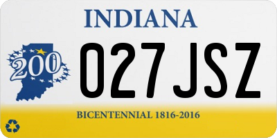 IN license plate 027JSZ