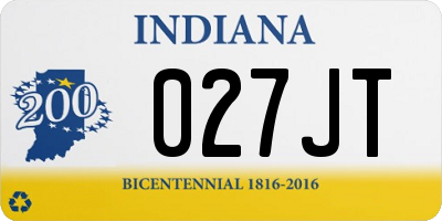 IN license plate 027JT