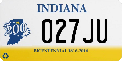 IN license plate 027JU
