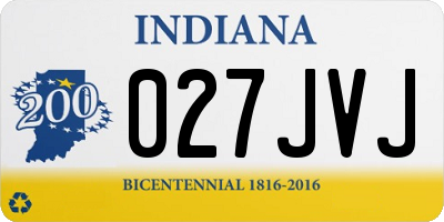 IN license plate 027JVJ