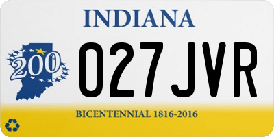 IN license plate 027JVR