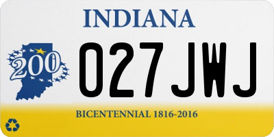 IN license plate 027JWJ