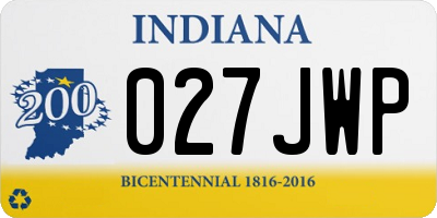 IN license plate 027JWP