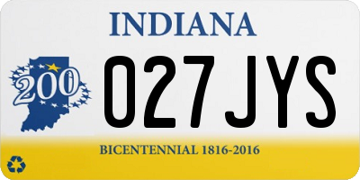 IN license plate 027JYS