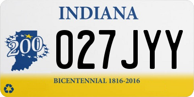 IN license plate 027JYY