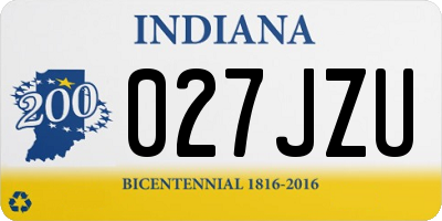 IN license plate 027JZU