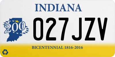 IN license plate 027JZV