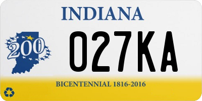 IN license plate 027KA