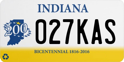 IN license plate 027KAS