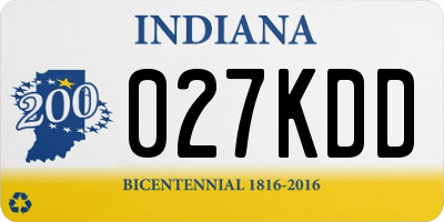 IN license plate 027KDD