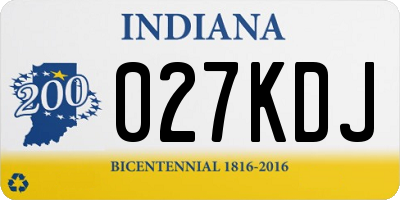 IN license plate 027KDJ