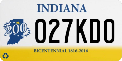 IN license plate 027KDO