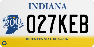 IN license plate 027KEB