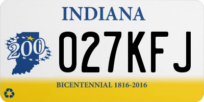 IN license plate 027KFJ