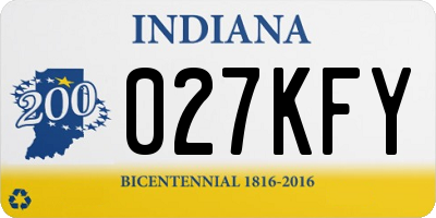 IN license plate 027KFY