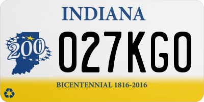 IN license plate 027KGO