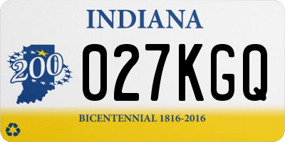 IN license plate 027KGQ