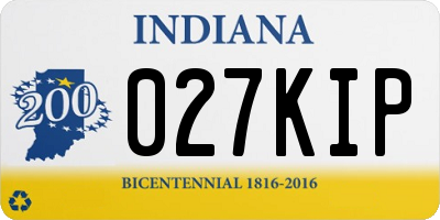IN license plate 027KIP