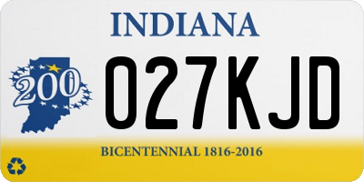 IN license plate 027KJD