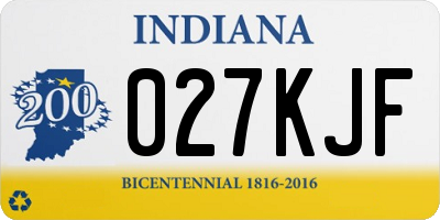 IN license plate 027KJF