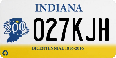 IN license plate 027KJH