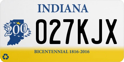 IN license plate 027KJX