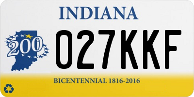 IN license plate 027KKF