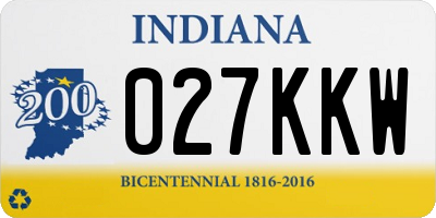 IN license plate 027KKW