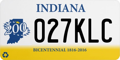 IN license plate 027KLC