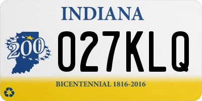 IN license plate 027KLQ