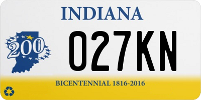 IN license plate 027KN