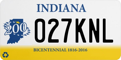 IN license plate 027KNL