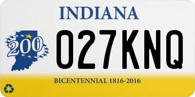 IN license plate 027KNQ