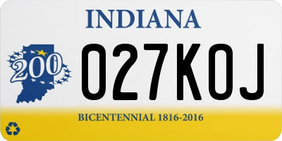 IN license plate 027KOJ