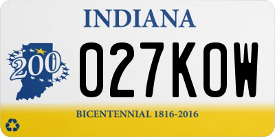 IN license plate 027KOW