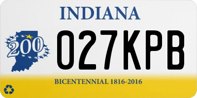 IN license plate 027KPB