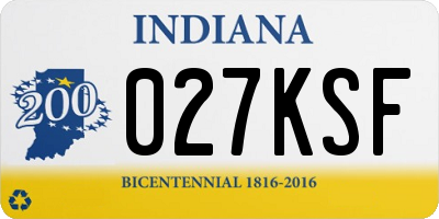 IN license plate 027KSF