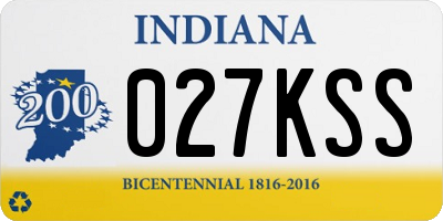 IN license plate 027KSS