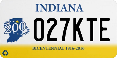 IN license plate 027KTE