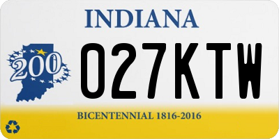 IN license plate 027KTW