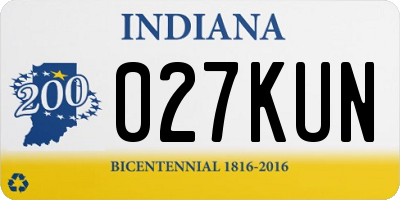 IN license plate 027KUN