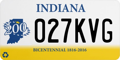 IN license plate 027KVG