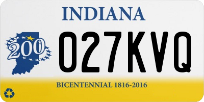 IN license plate 027KVQ