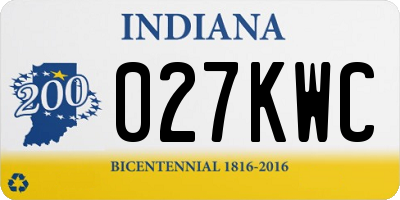 IN license plate 027KWC