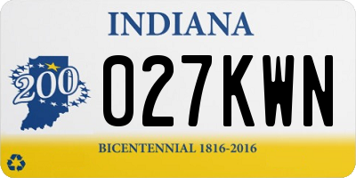 IN license plate 027KWN