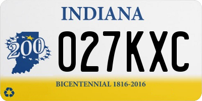 IN license plate 027KXC