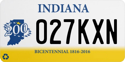 IN license plate 027KXN