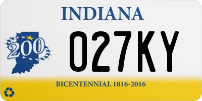 IN license plate 027KY
