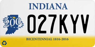IN license plate 027KYV